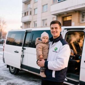 В салоне машины тепло